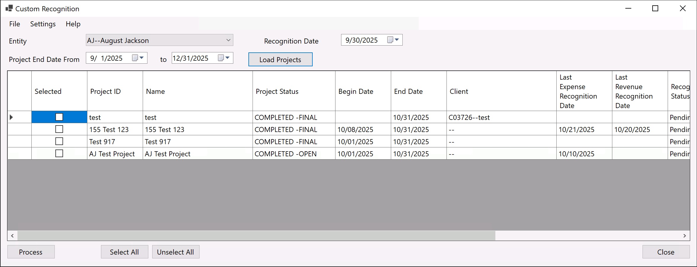 Custom Recognition for Intacct